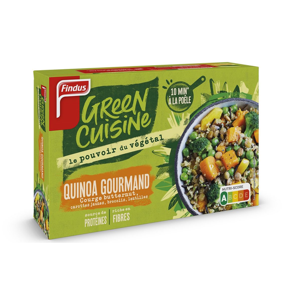 FINDUS Green Cuisine Quinoa gourmand courge carottes brocolis lentilles 3 portions 400g