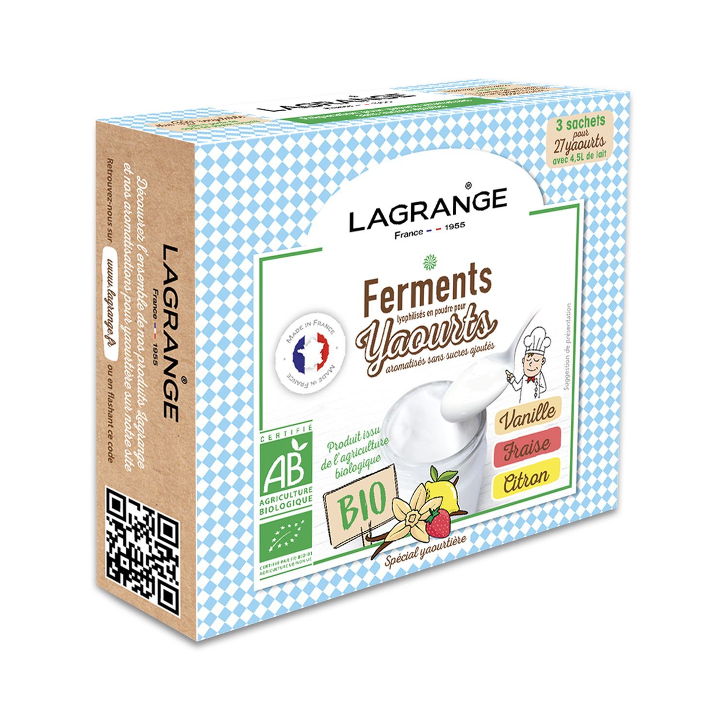 LAGRANGE Arôme pour yaourt parfum Framboise - 380370 pas cher 