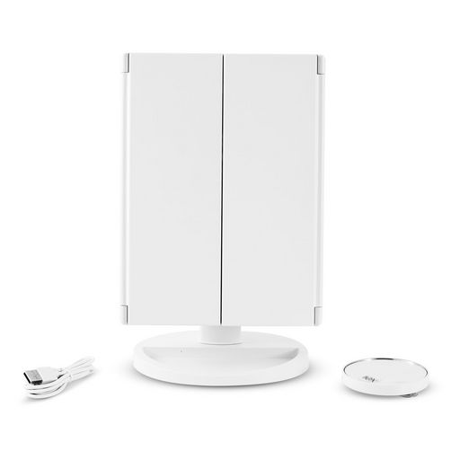 Miroir Yoghi Grossissant Triptyque Pliable 21 Led - Lumiere Blanc à Prix  Carrefour