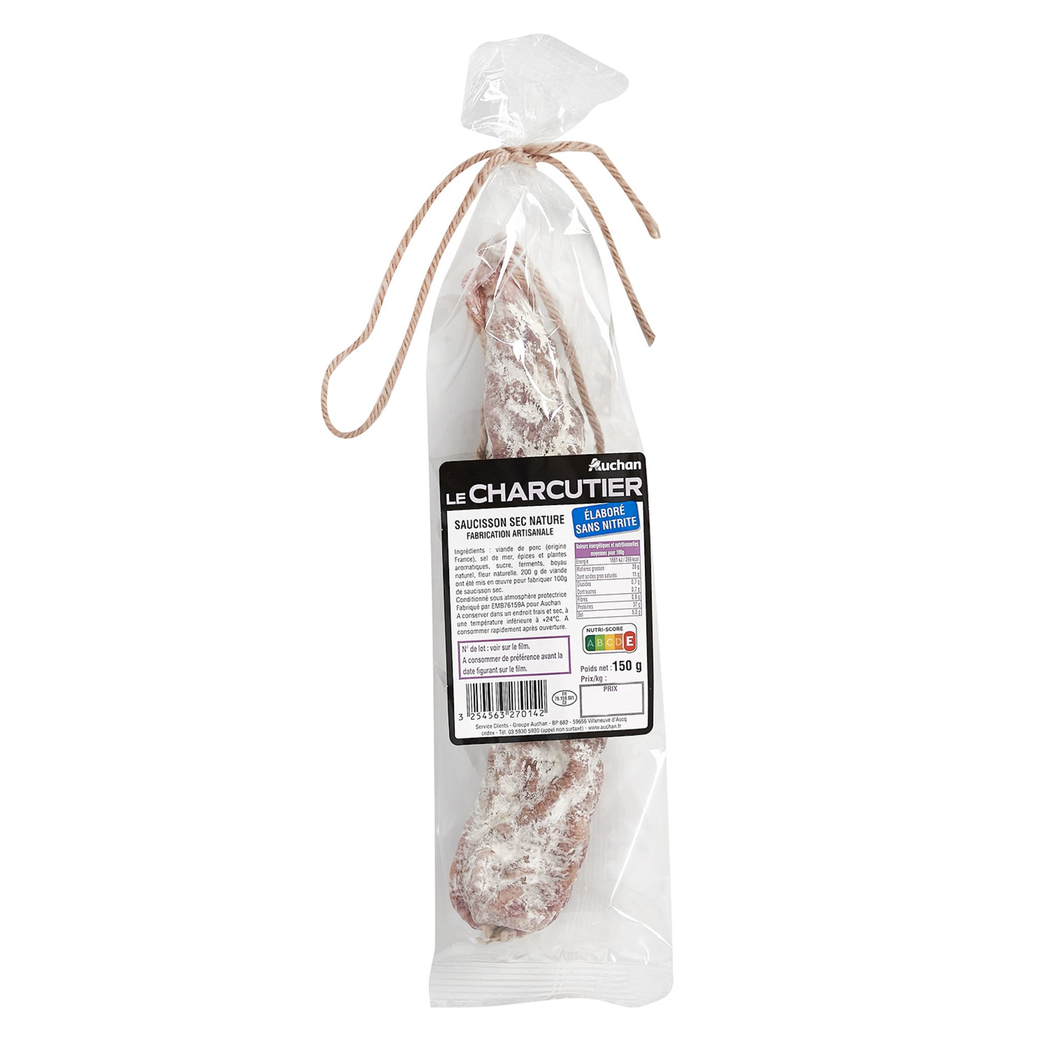 AUCHAN TERROIR Jambon de Bayonne IGP 10 tranches 200g pas cher 