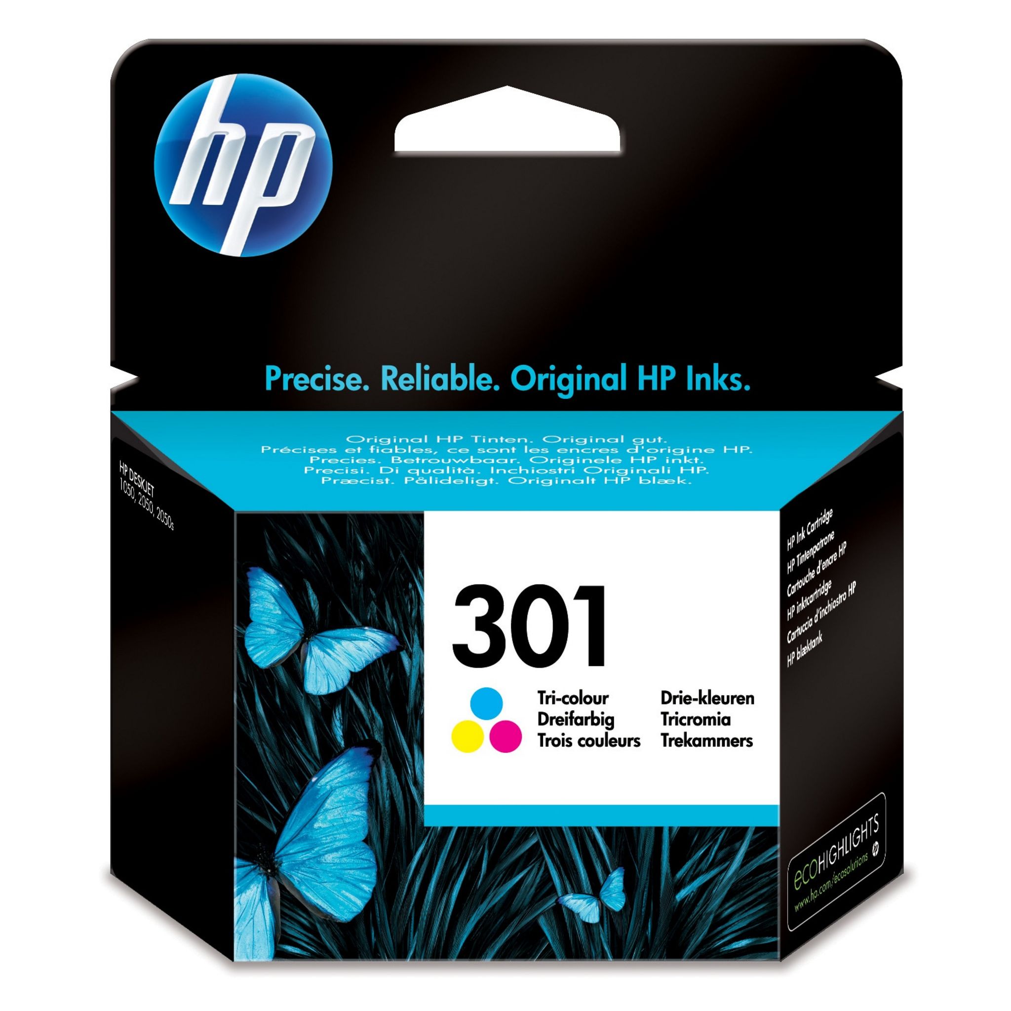 Cartouche d'encre HP 301XL pour DeskJet  1000/1010/1050/1050A/1510/1512/1514/2000/2050/2050A/2054A/2130/2132/2134/2136/2510/2540/2543/2545/3000/3050/3050A/3052A/3054A/3055A/3059A,  HP ENVY 4500/4504/5530/ 5536, HP OfficeJet 2620/4630 Noir - Cartouche d