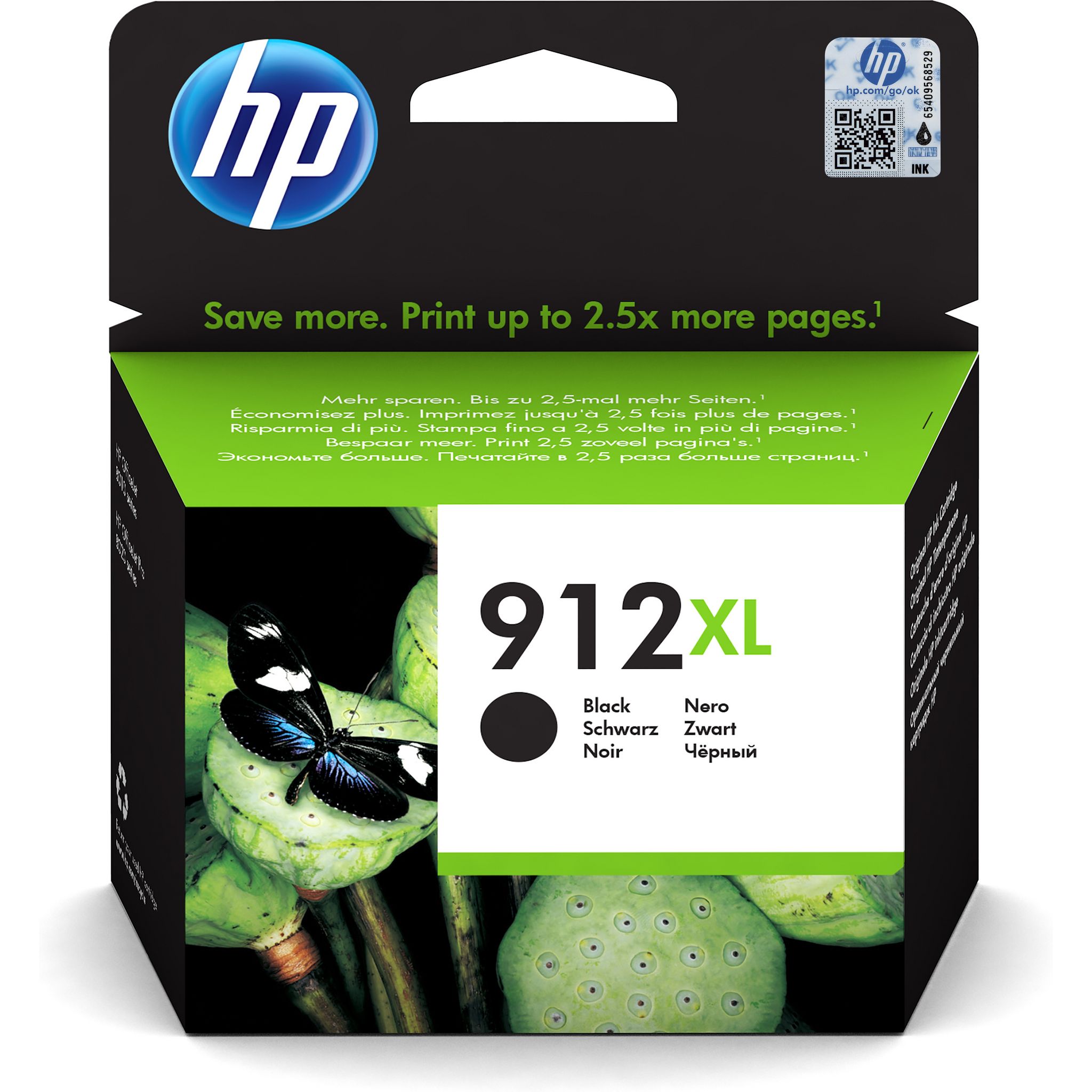 HP 912XL - à rendement élevé - noir - originale - cartouche d'encre  (3YL84AE#BGY)