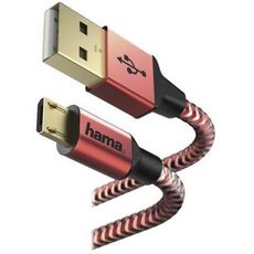 HAMA Câble USB A Micro USB Rouge 1.5m