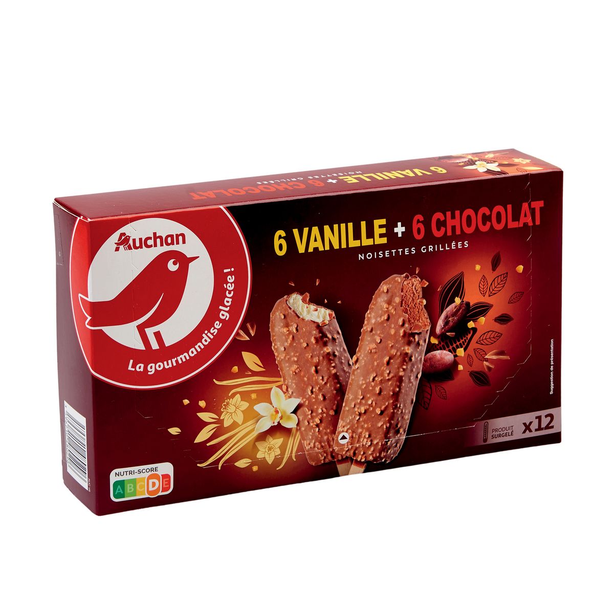 Bâtonnets assortiment vanille et chocolat x12 450g