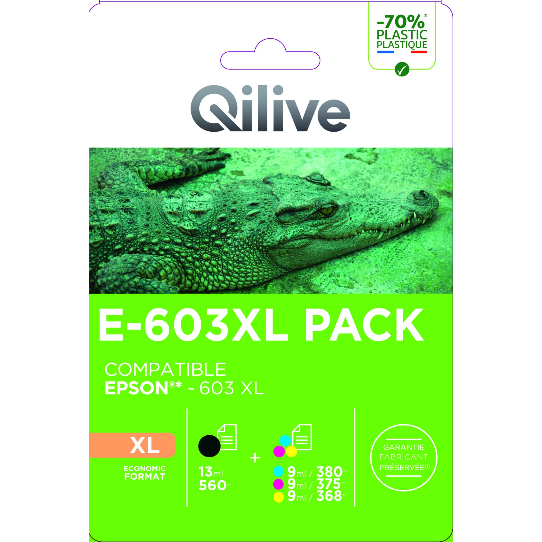 QILIVE Cartouche imprimante E-603 XL Pack 4 couleurs pas cher 