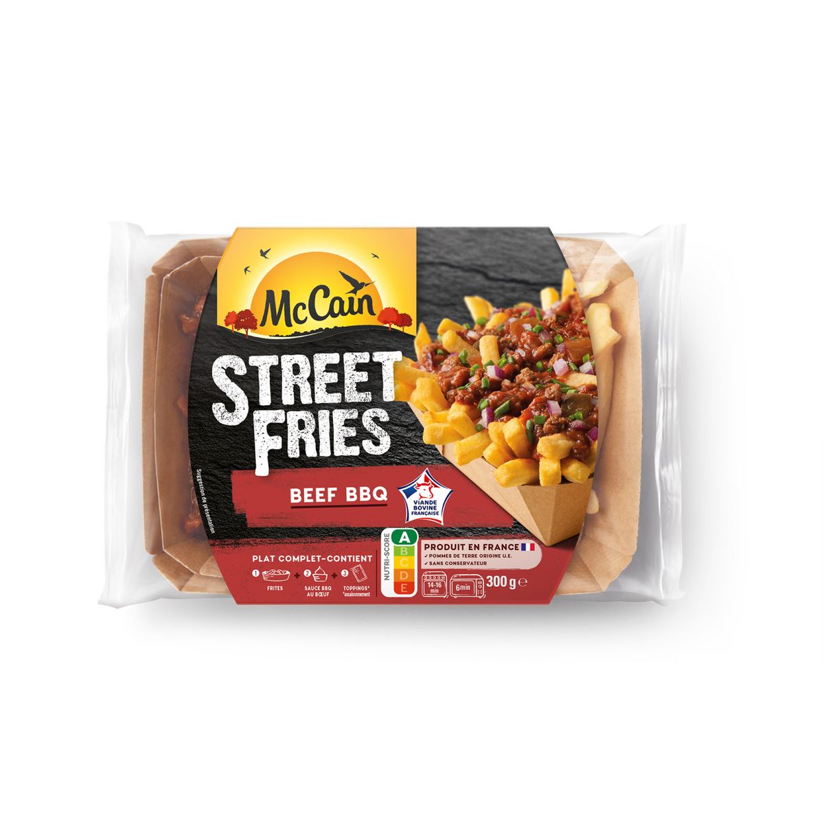 MCCAIN Street Fries Frites bœuf sauce barbecue 1 portion 300g