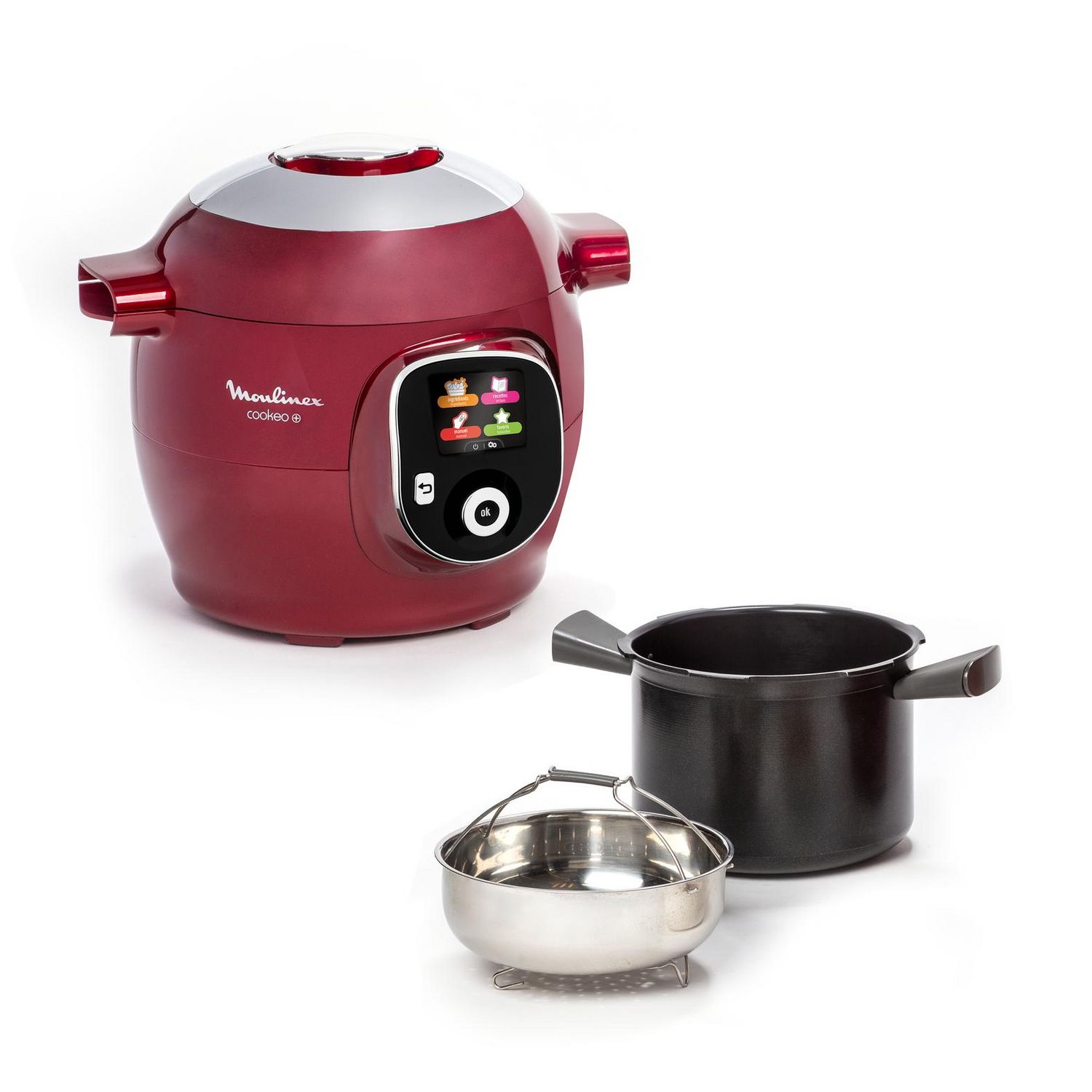 MOULINEX Multicuiseur intelligent cookeo CE85B510 - Rouge pas cher 