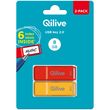 qilive bundle usb2.0 8gb bts pack 2 special - rouge et orange