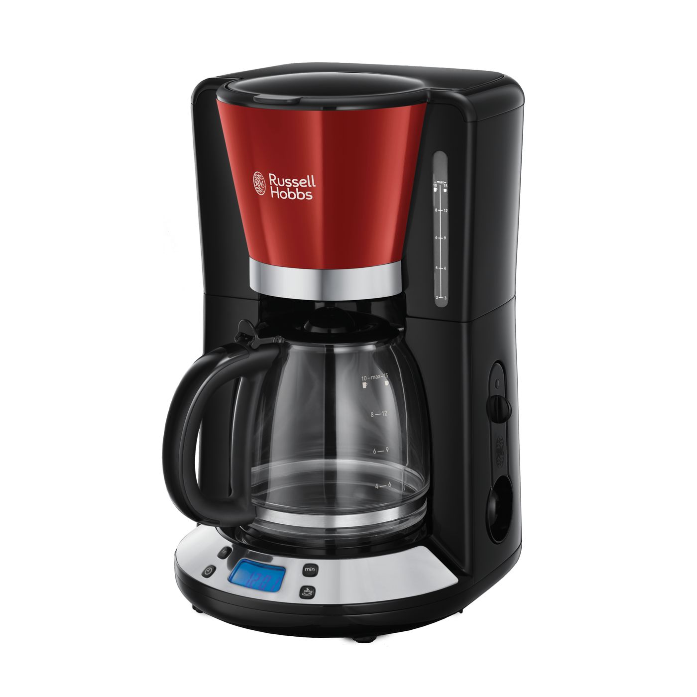 MOULINEX Cafetière programmable Subito FG362D10 - Noir/inox/rouge pas cher  