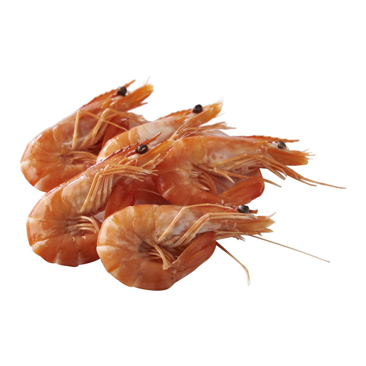 LA MARÉE DU JOUR Crevettes entières cuites Label Rouge 5 à 6 pièces 100g