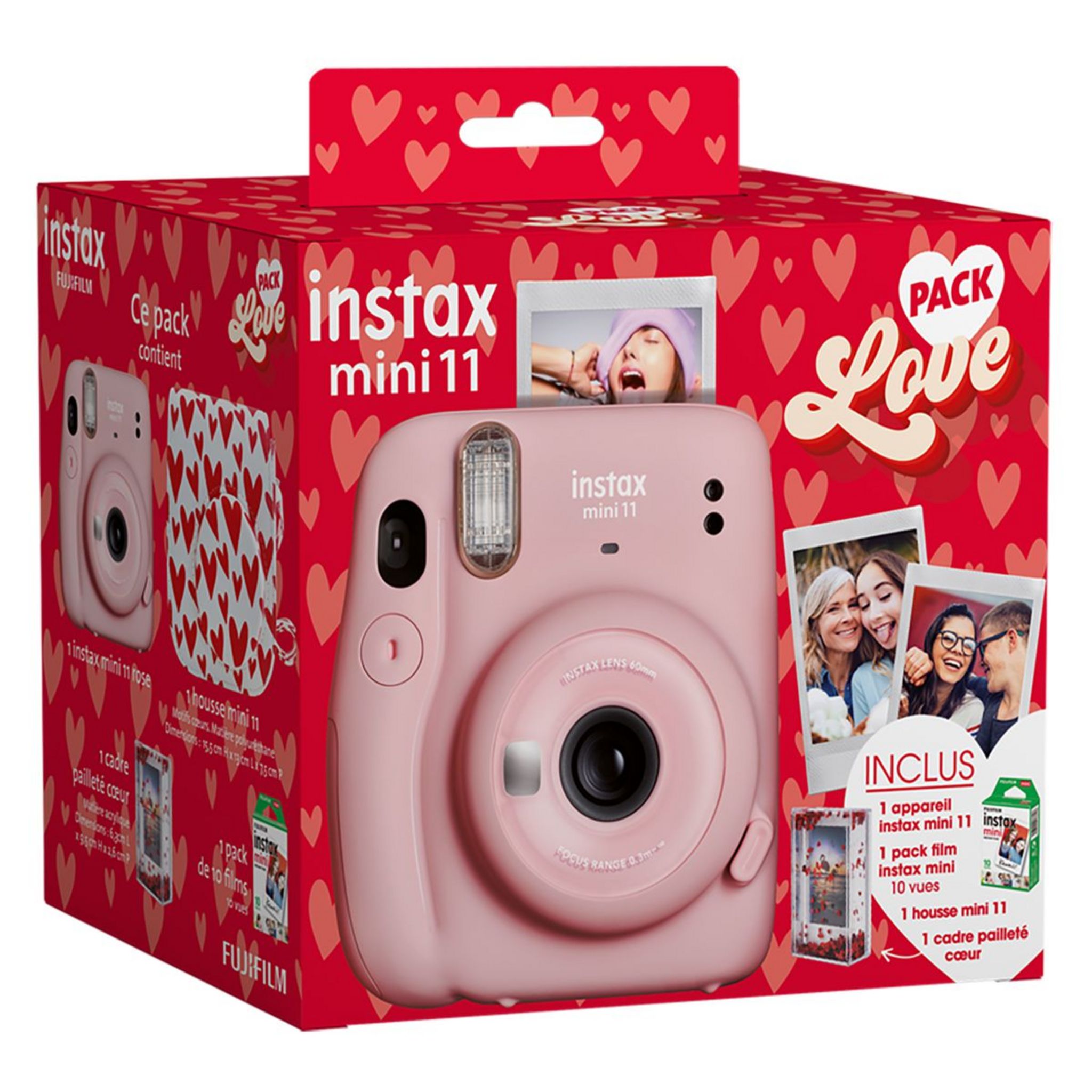Appareil photo instantané Instax Mini 11 Pack Love - Rose