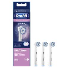 ORAL-B Lot de 3 brossettes Sensitive Clean - Blanc
