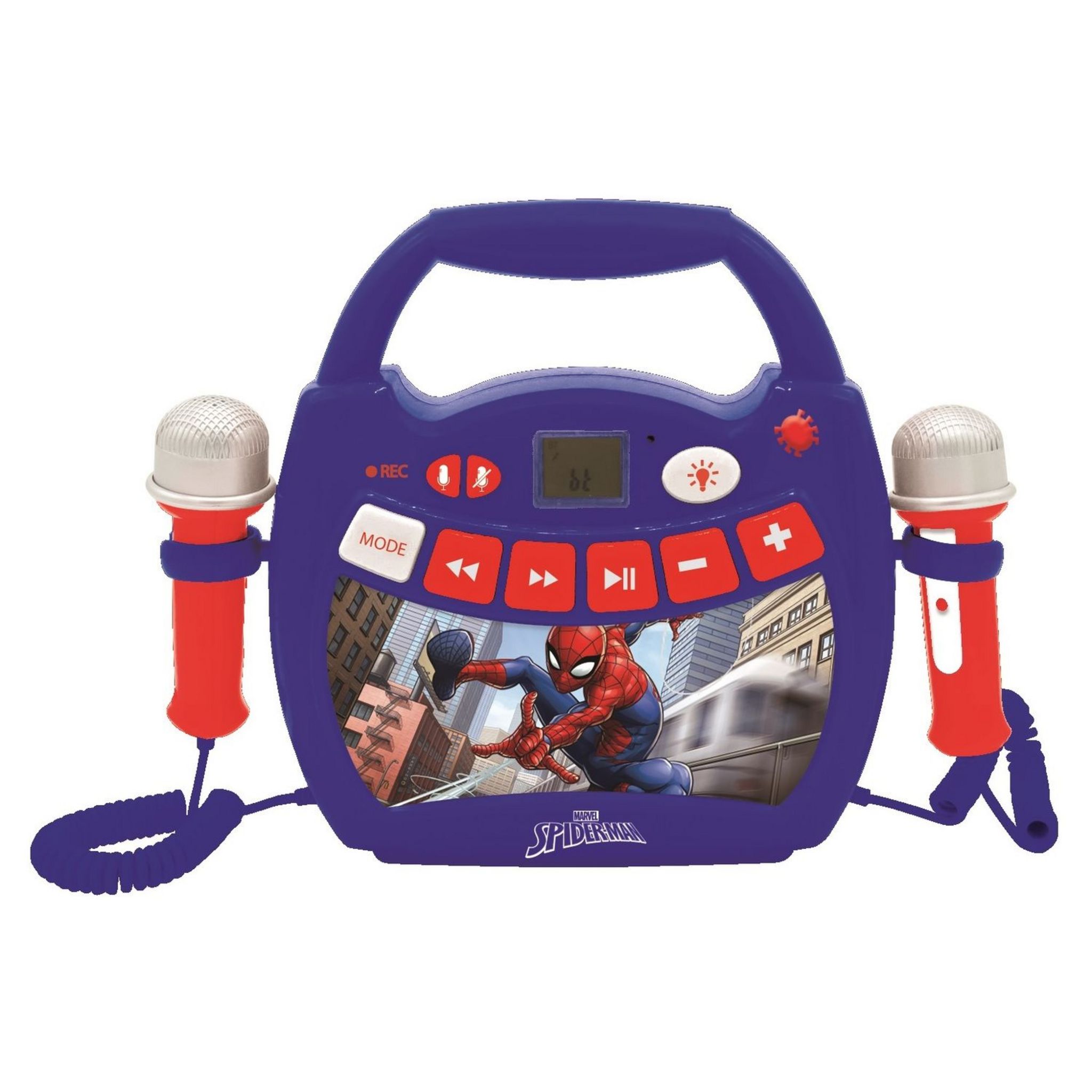 LEXIBOOK Radio Réveil Projecteur Spider-Man RP500SP Bleu Rouge pas cher 