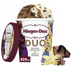 HAAGEN DAZS Duo Crème glacée chocolat Belge et vanille  350g