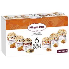 HAAGEN DAZS Mini pot crème glacée caramel attraction  6 pièces  480g