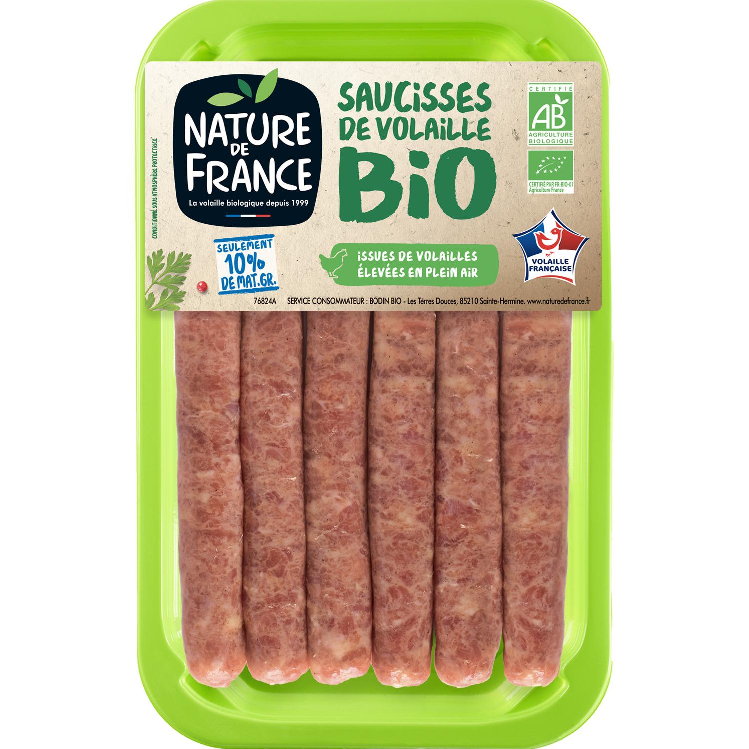 Saucisses de volaille façon charcutière Nature