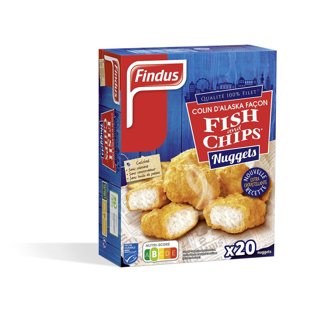 FINDUS Nuggets fish and chips MSC 490g