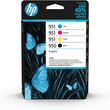 HP Pack de 4 Cartouches HP 950/951 d'Encre Noir, Cyan, Magenta et Jaune Authentiques (6ZC65AE)
