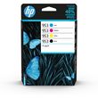 HP 953 Pack de 4 Cartouches d'encre Cyan, Magenta, Jaune et Noir Authentiques (6ZC69AE)