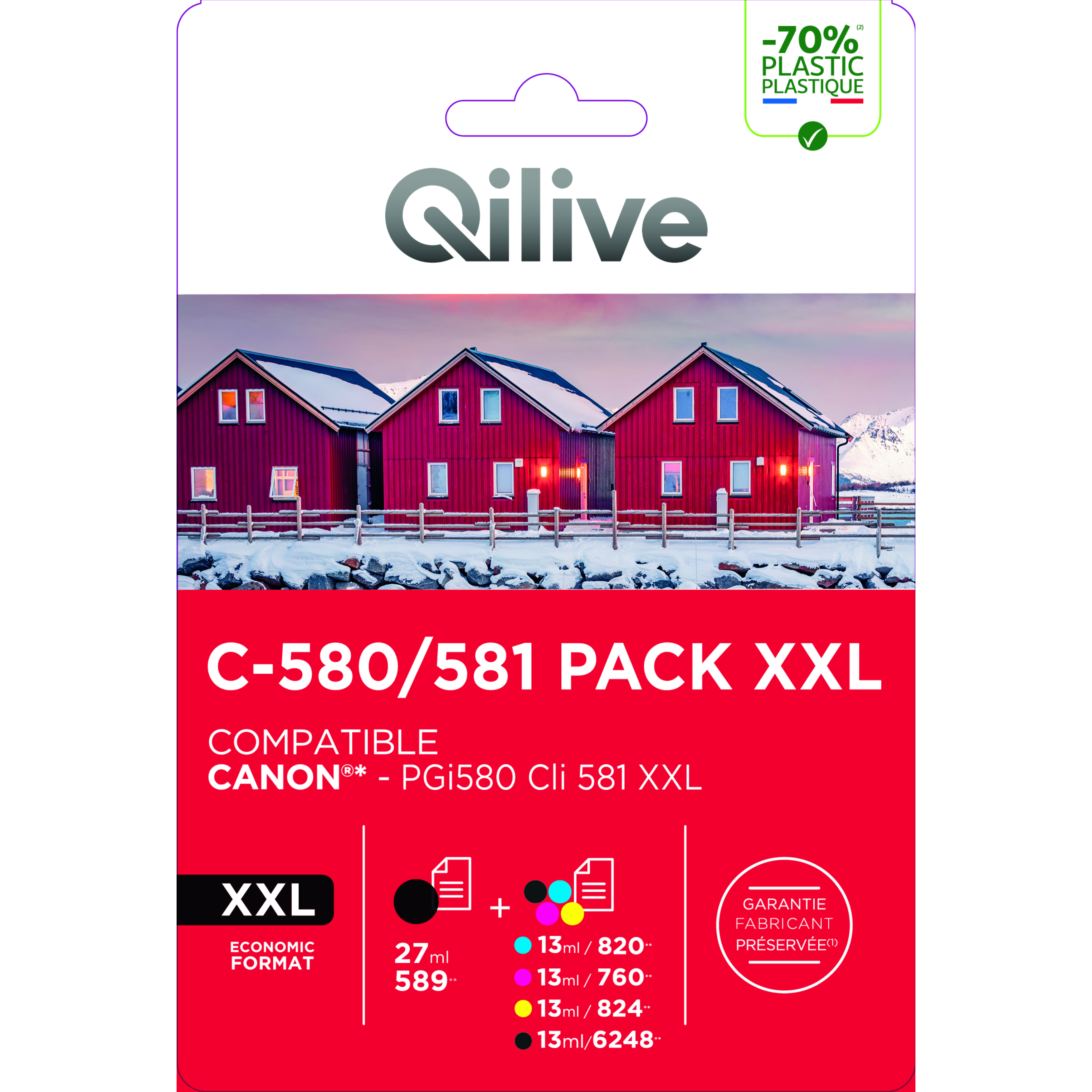 QILIVE Cartouche C-580/581 PACK XXL - pas cher 