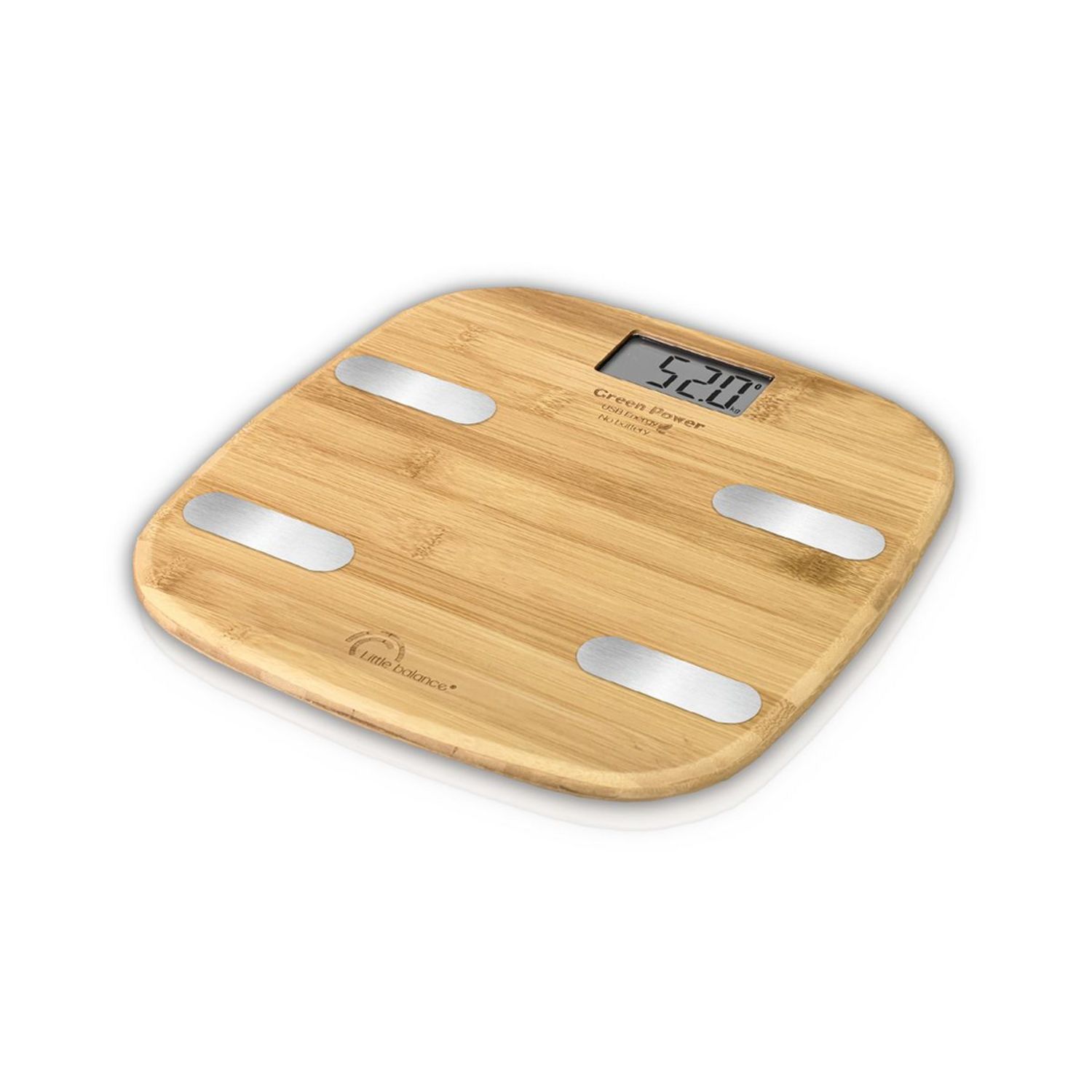 Balance de cuisine LITTLE BALANCE Balance Green Power Bamboo USB Energy Sans  pile Pas Cher 