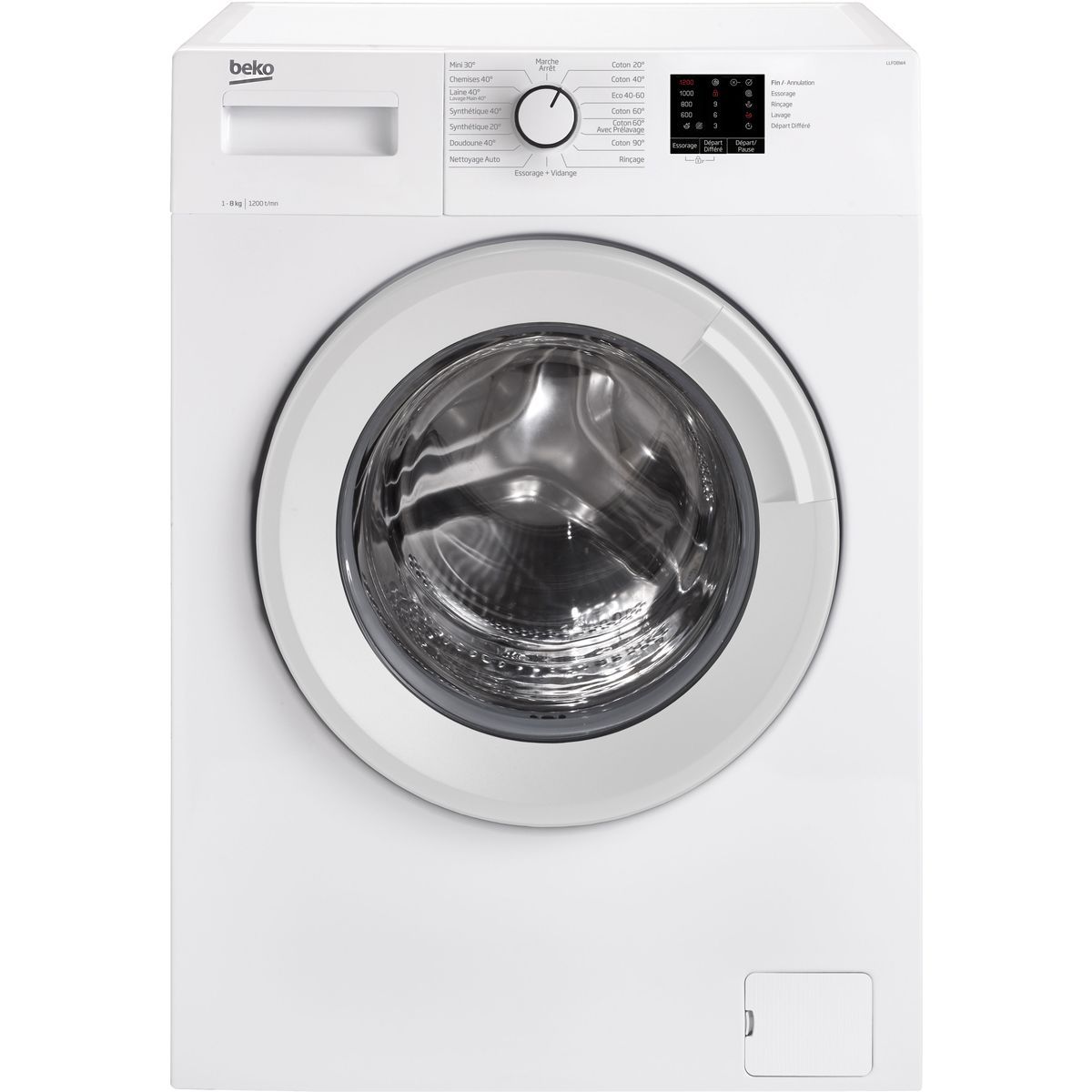 BEKO Lave linge hublot LLF08W4, 8 kg, 1200 T/min, pas cher 