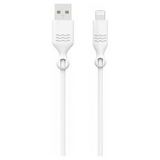 JUST GREEN Câble de charge USB A vers Lightning 2.4A - 1.2 m - Blanc