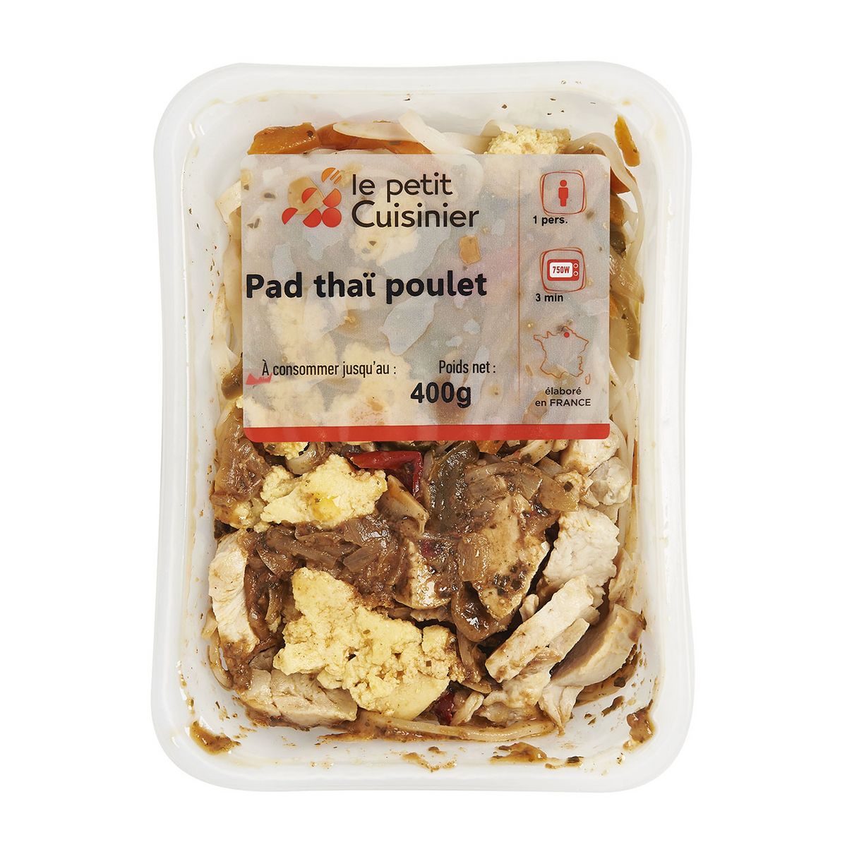 LE PETIT CUISINIER Pad thai poulet 1 part 400g