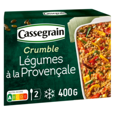 CASSEGRAIN Légumes à la provençale crumble aux graines de courge 2 portions 400g