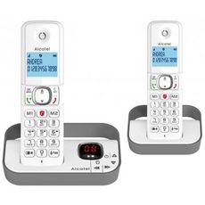 ALCATEL Téléphone sans fil - F860 VOICE Duo - Répondeur - Blanc et Gris