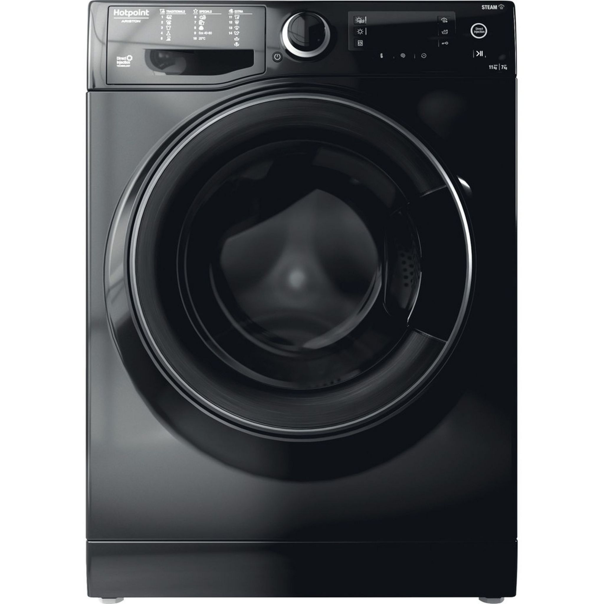 HOTPOINT Lave linge séchant hublot RDD1175, 11 kg lavage, 7 kg séchage,  1600 T/min, Condensation, E pas cher 