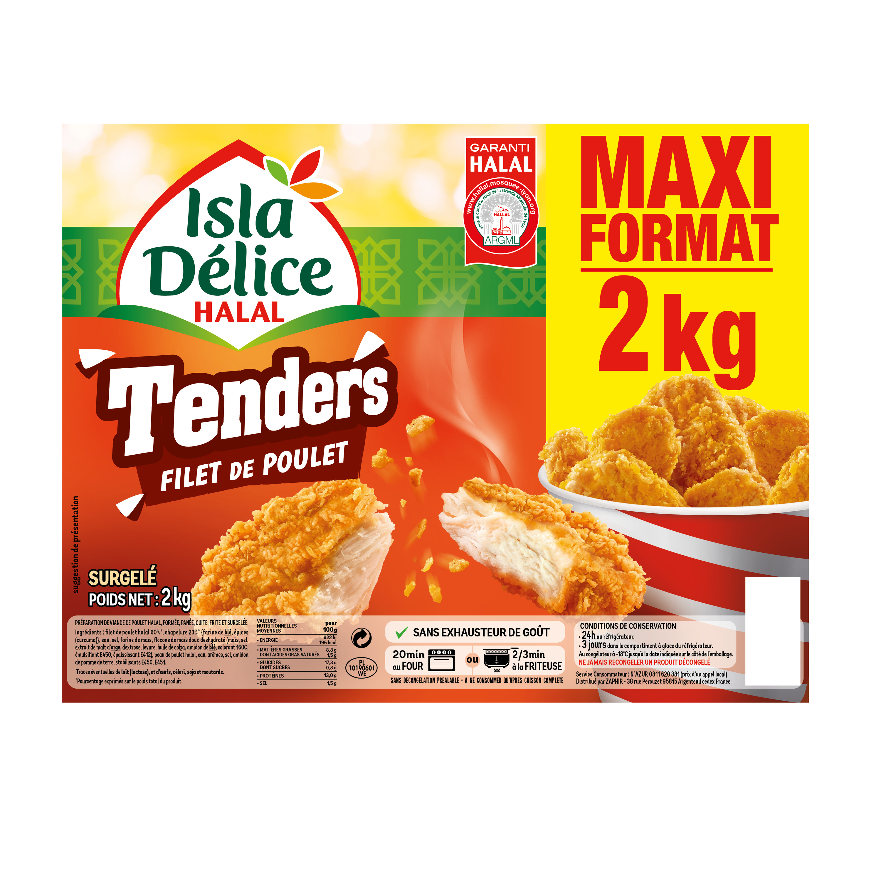 ISLA DELICE Extra tendre viande haché halal 10 pièces 800g pas