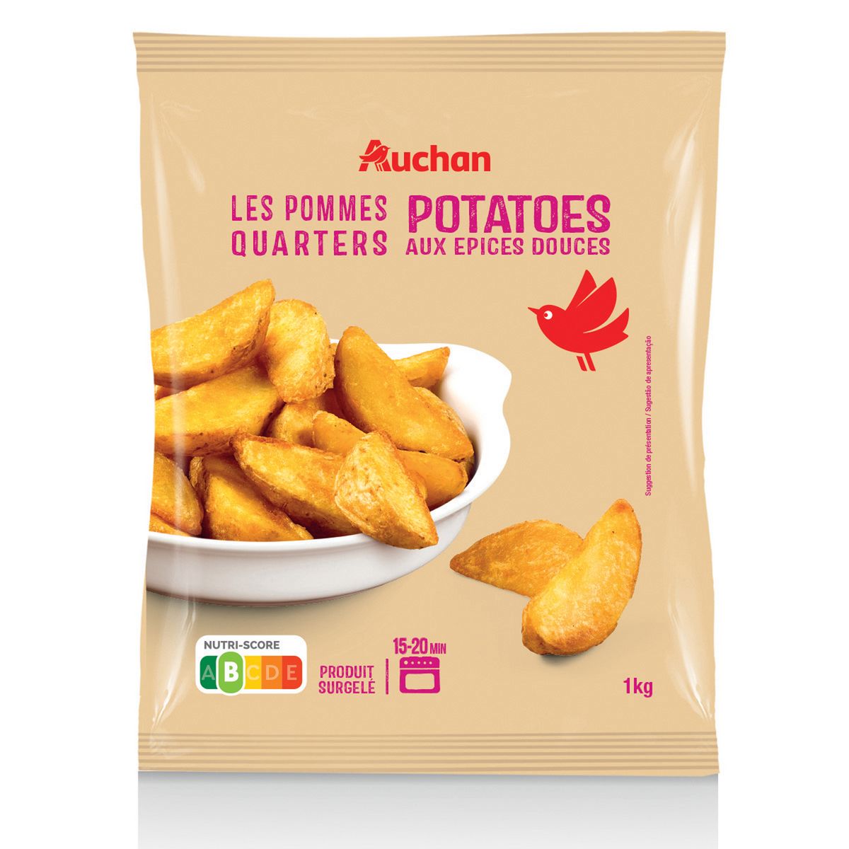 AUCHAN Potatoes aux épices douces 1kg