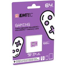 EMTEC Carte Micro SDXC Gaming 64Go - Violet