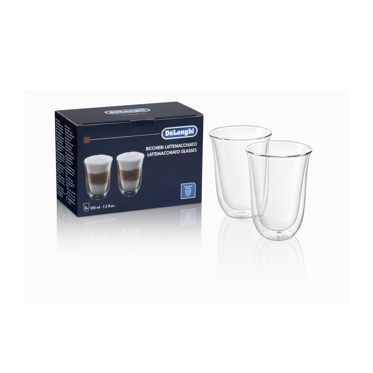 Lot de 2 verres Latte Delonghi 33 cl