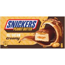 SNICKERS Peanuts Butter - Barres glacées au caramel et cacahuètes 6 pièces 234g