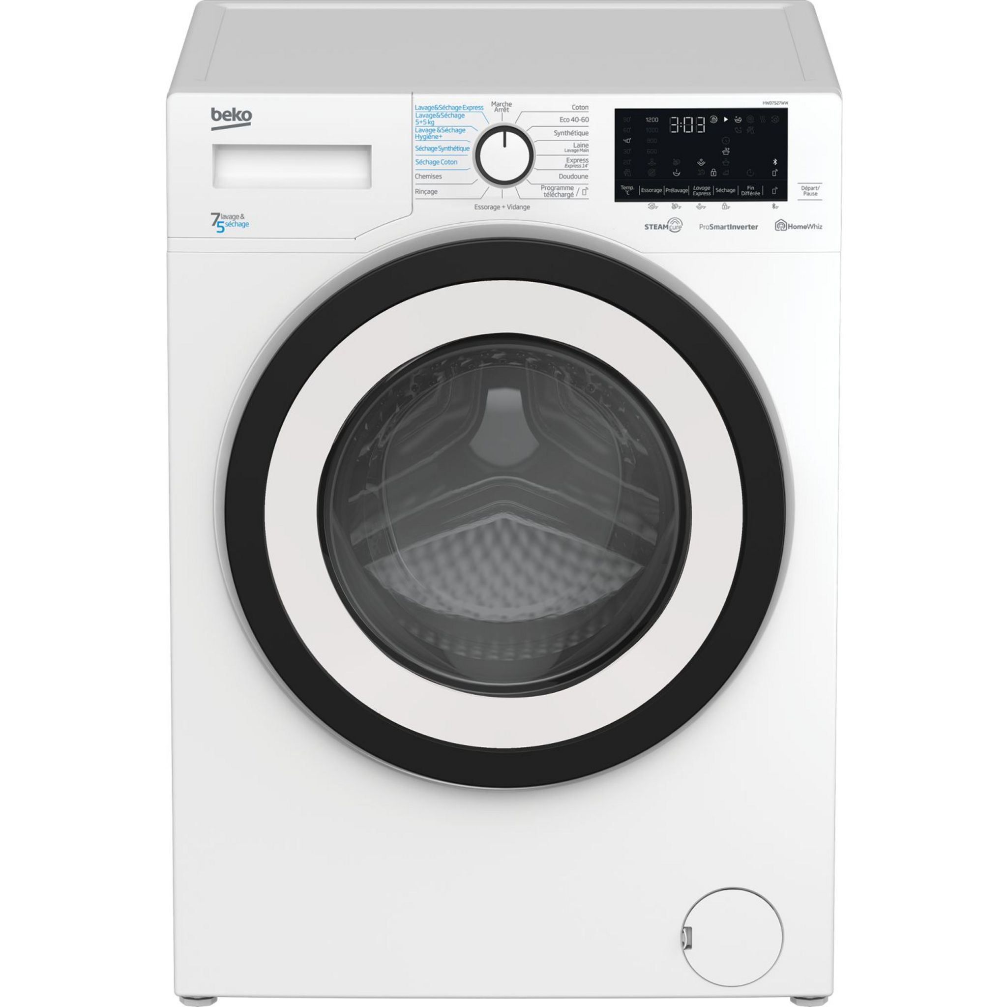 Lave linge séchant hublot 600 082 849, 10 kg lavage, 7 kg séchage, 1500  T/min