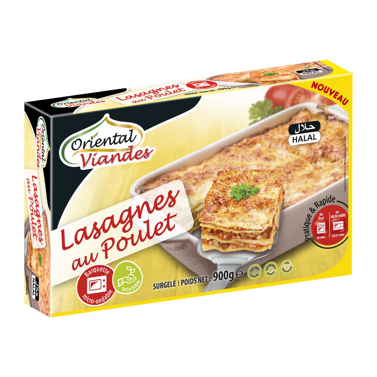 ORIENTAL VIANDES Lasagnes au poulet halal 900g