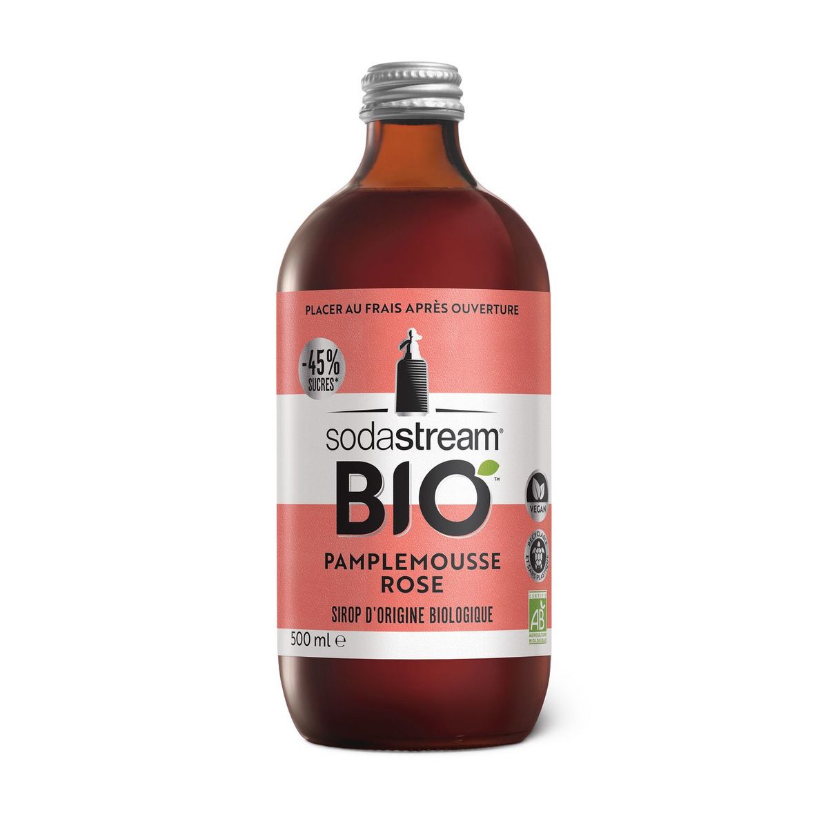 SODASTREAM Sirop Bio Pamplemousse 30011355 - Rose pas cher 