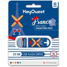 KEYOUEST Clé USB 32GO Baguette - Bleu