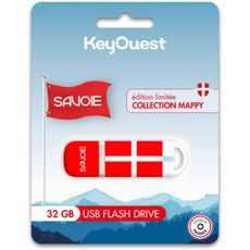 KEYOUEST Clé USB 32Go Savoie - Rouge et blanc