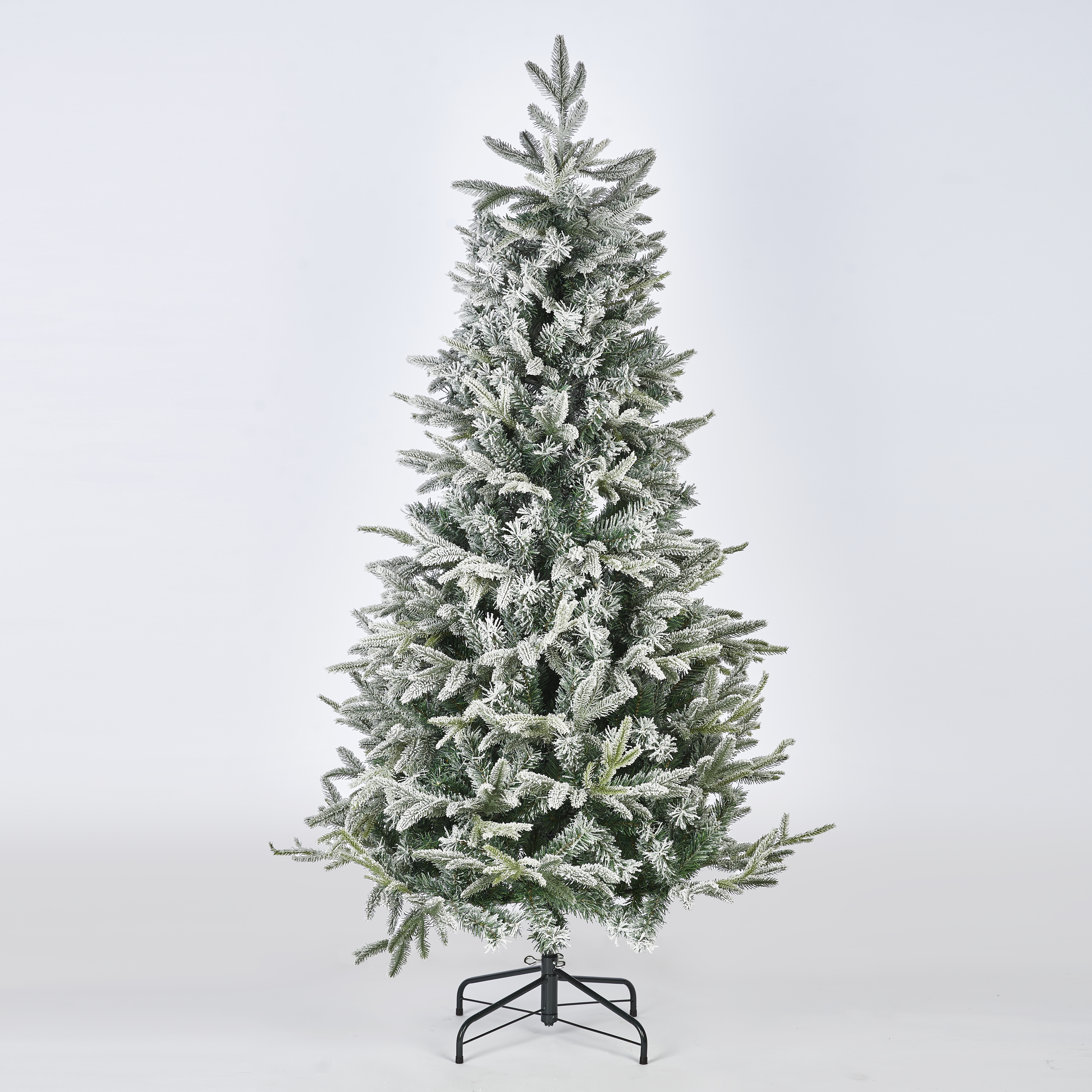 Sapin de Noël artificiel Vert enneigé H 210 cm collection Floqué