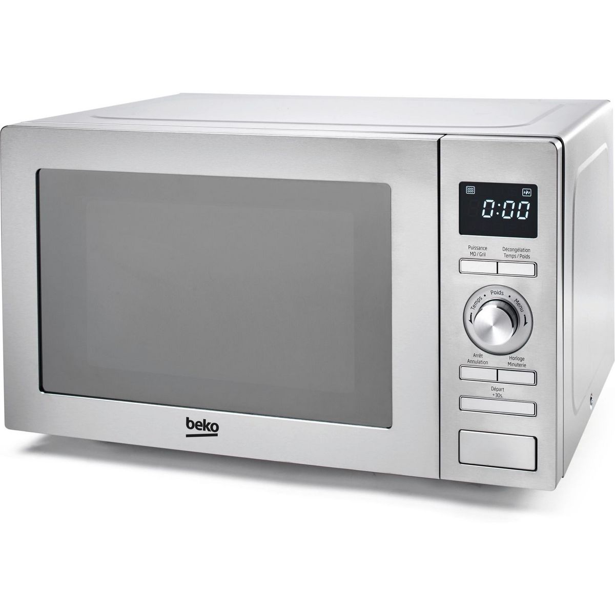 BEKO Micro-ondes grill MGF28310X - 900 W - Capacité 29 L - Gris pas cher 