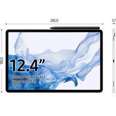 SAMSUNG Tablette tactile TAB S8+ 128 Go - Argent