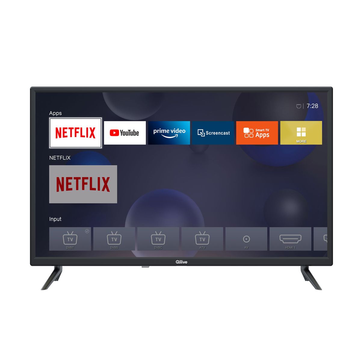 TV D-LED 81,2cm (32) QILIVE Q32HA232B HD Ready, Smart TV Android