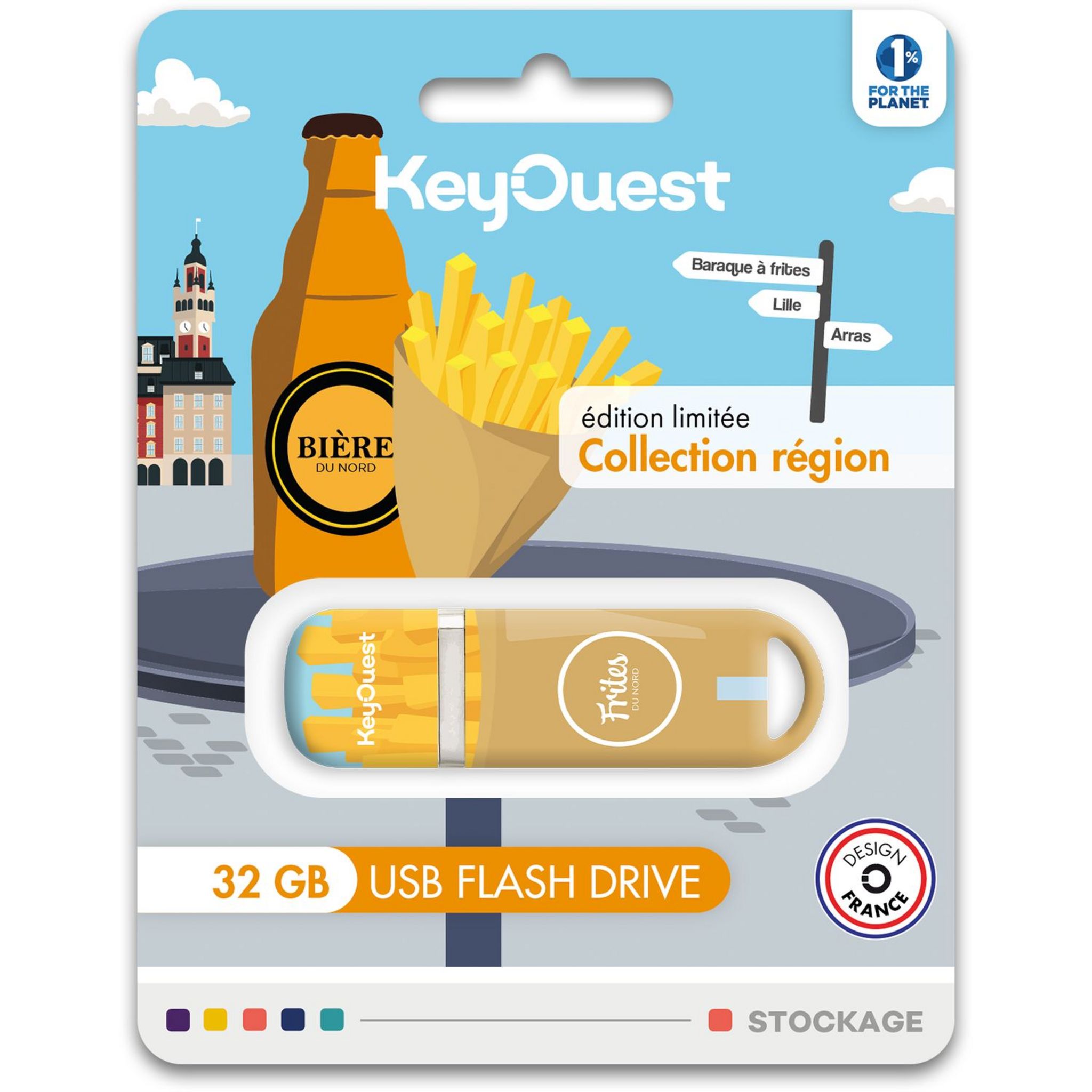 KEYOUEST Clé USB 32Go BIERE FRITES pas cher 