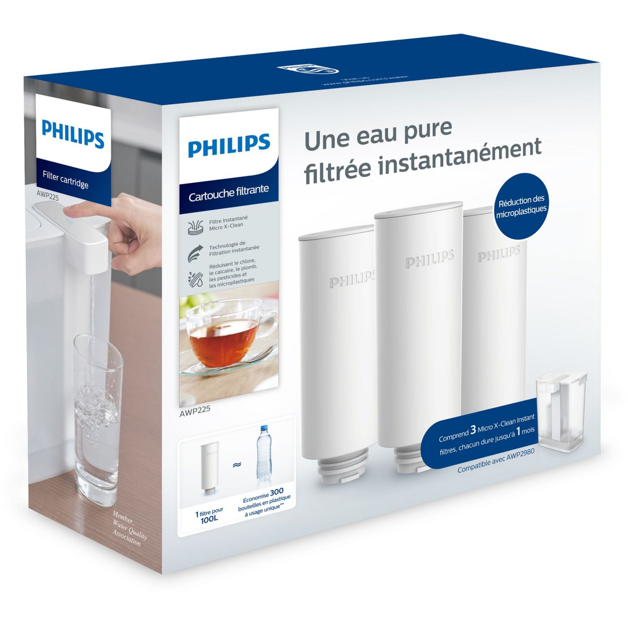 Cartouche Filtre À Eau Philips Pack De 3 Cartouches Filtrantes Pour Ca à  Prix Carrefour