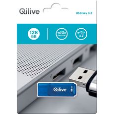 QILIVE Clé USB 128GO USB3.2 K103 - Bleu