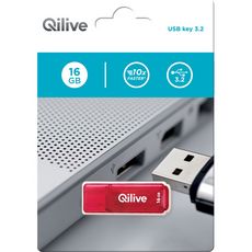 QILIVE Clé USB 16GO USB 3.2 K103 - Rouge