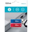 QILIVE Clé USB x2 32 GO USB3.2 R/B- Rouge et Bleu